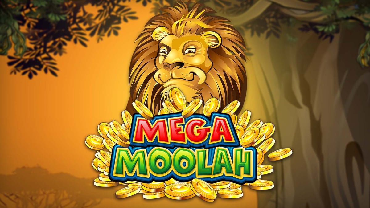 Bild på Mega Moolah jackpot slot.