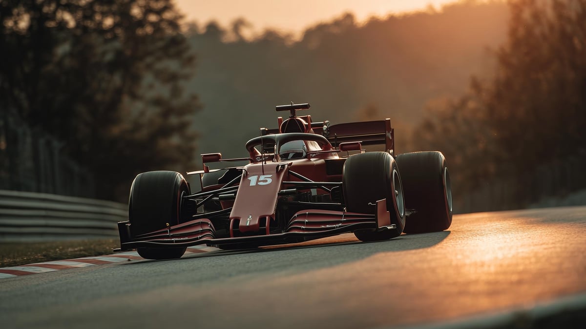 En närbild på en F1-bil