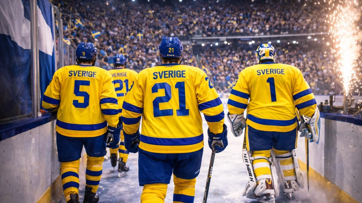 En ishockeyspelare i vinter-OS.