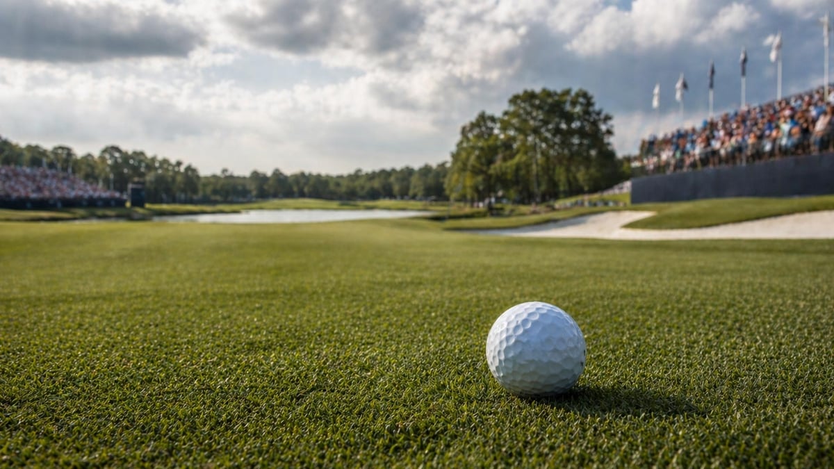 En golfboll i PGA Championship.