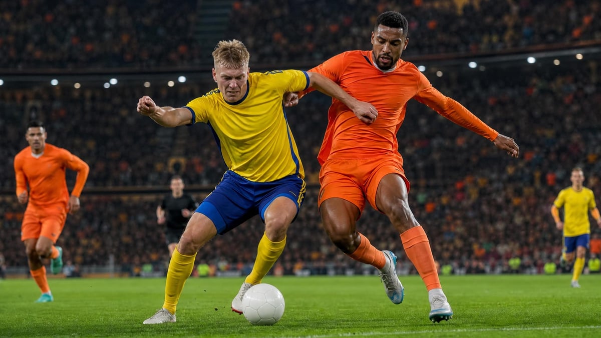 Nederländerna mot Sverige i VM.