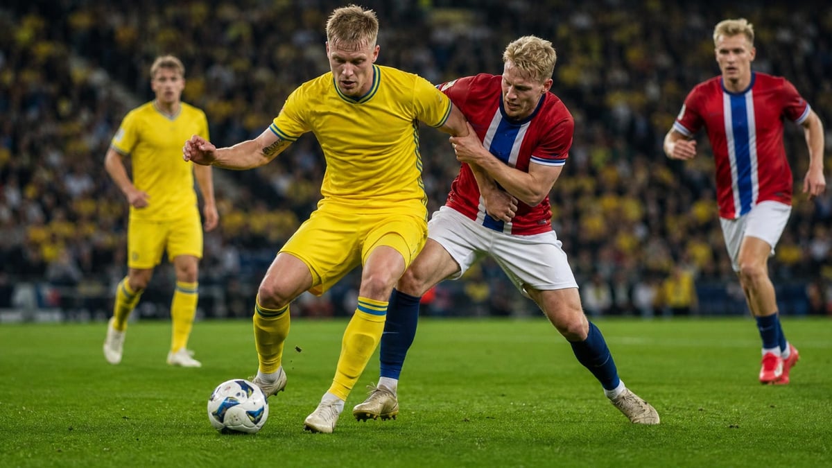 En stillbild från en fotbollsmatch.