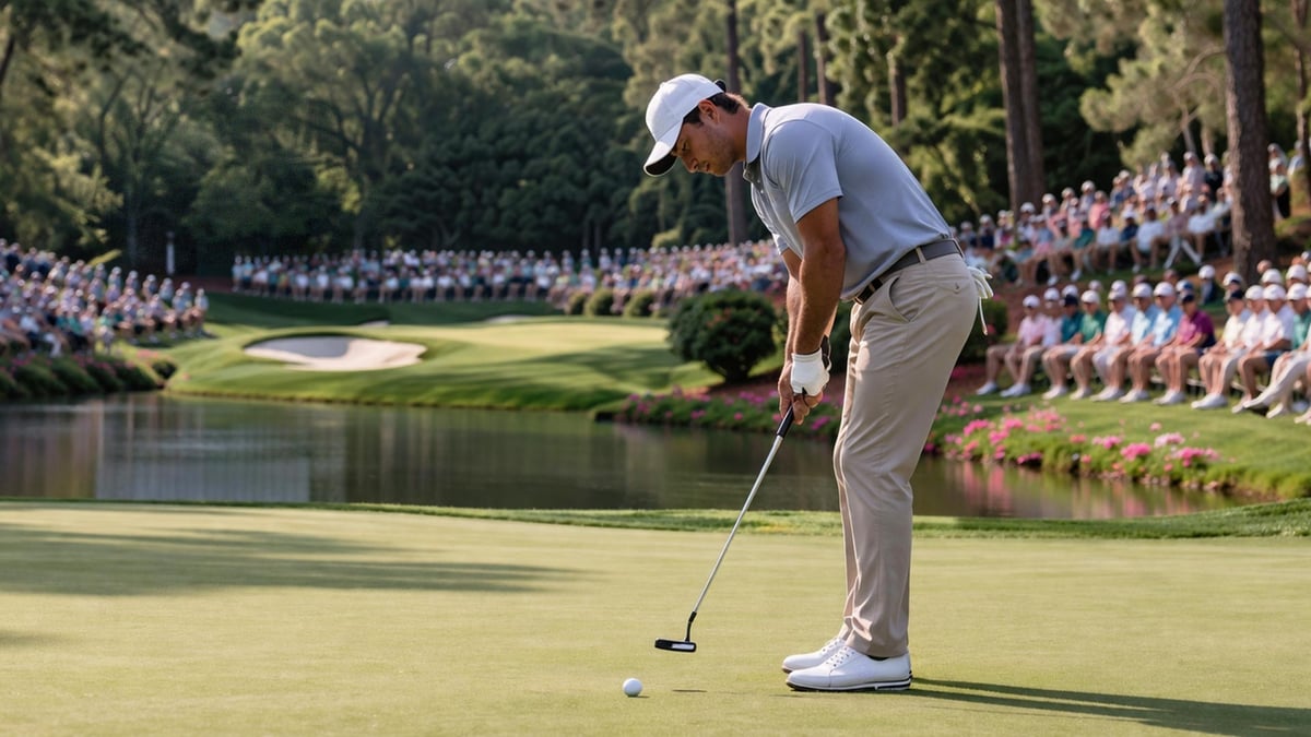 En stillbild från en stor golftävling som The Masters