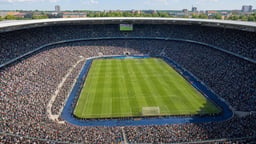 Ett Stockholmsderby på en stor fotbollsarena.