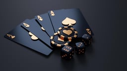 En kortlek som används i blackjack