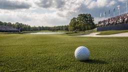 En golfboll i PGA Championship.