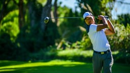 En golfare under en stor tävling.